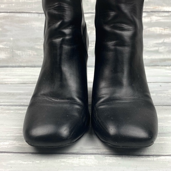 Charles by Charles David Black Chunky Block Heel Boots Trudy Ankle Boot 7.5M - Picture 6 of 16